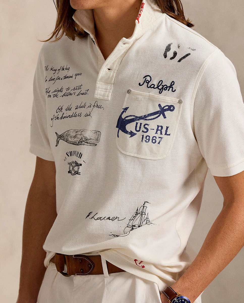 Polo de Algodão Classic fit Branco-4