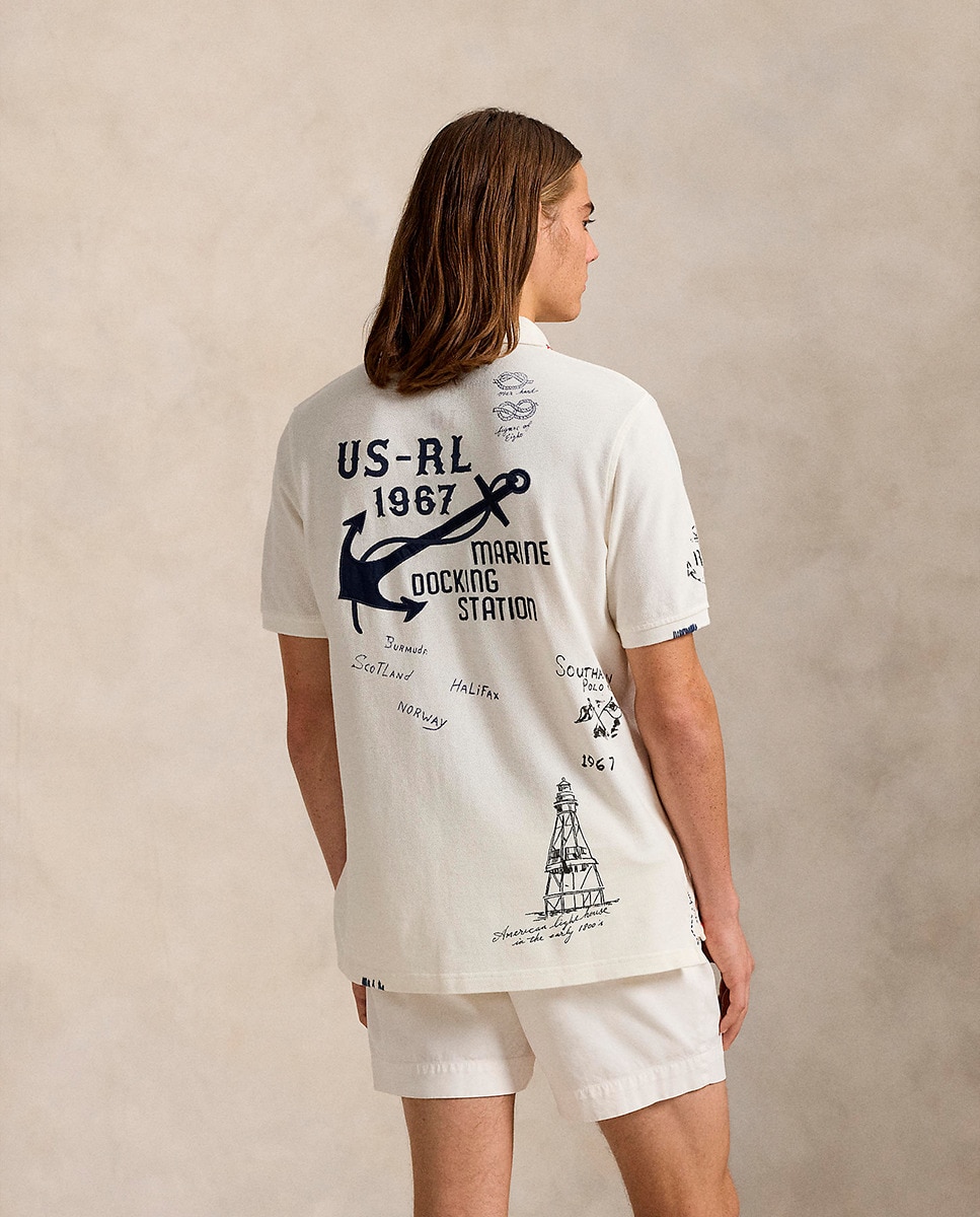 Polo de Algodão Classic fit Branco-3