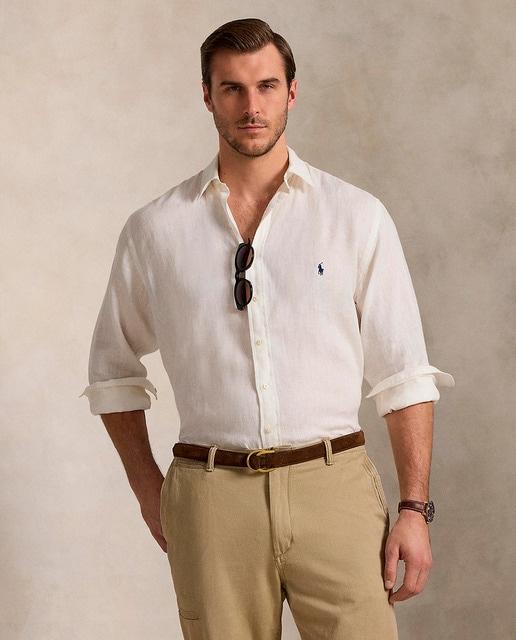 Imagem 0 de Camisa Classic Fit Tamanhos Grandes de Linho