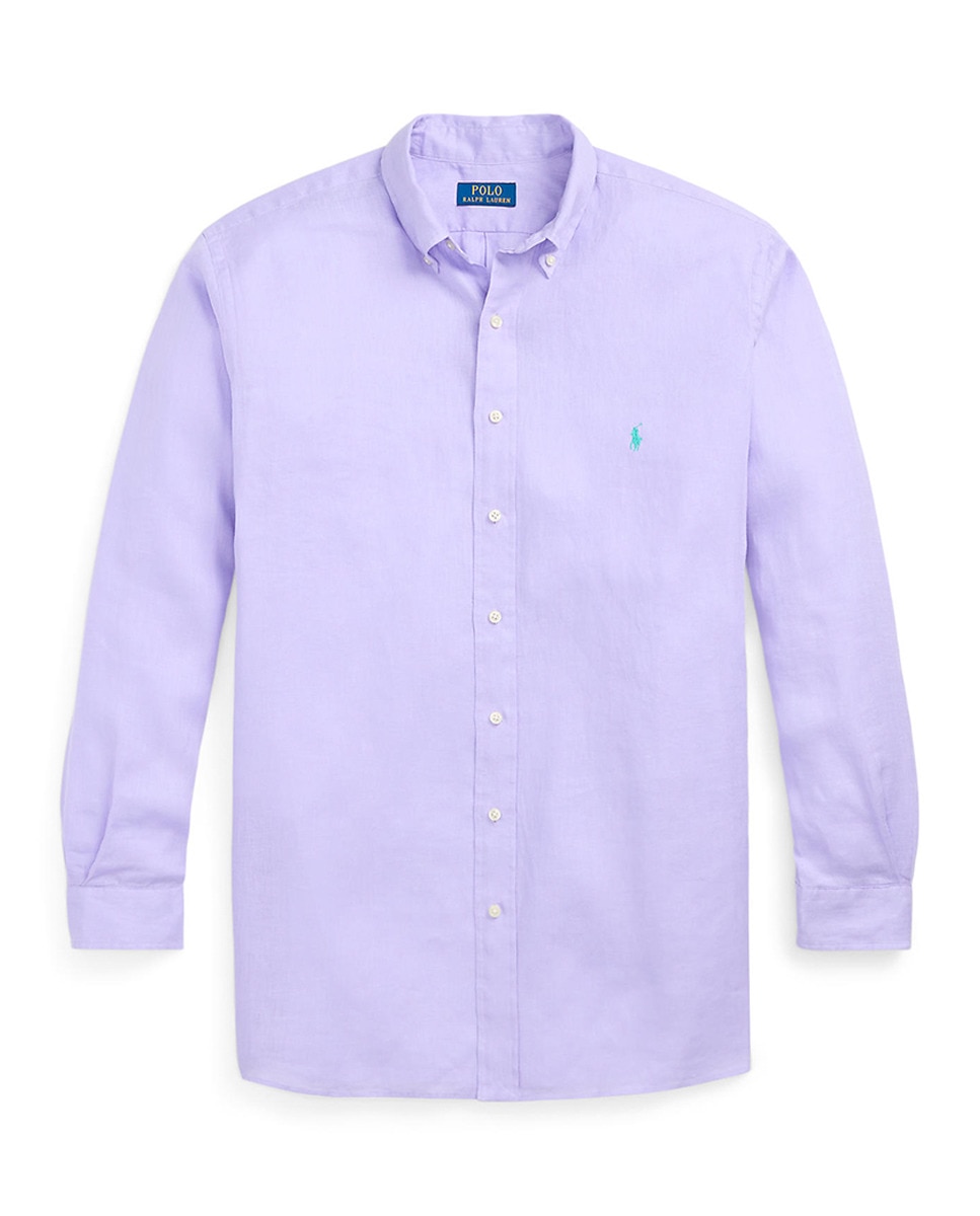 Camisa de Linho Custom fit Lilás-6