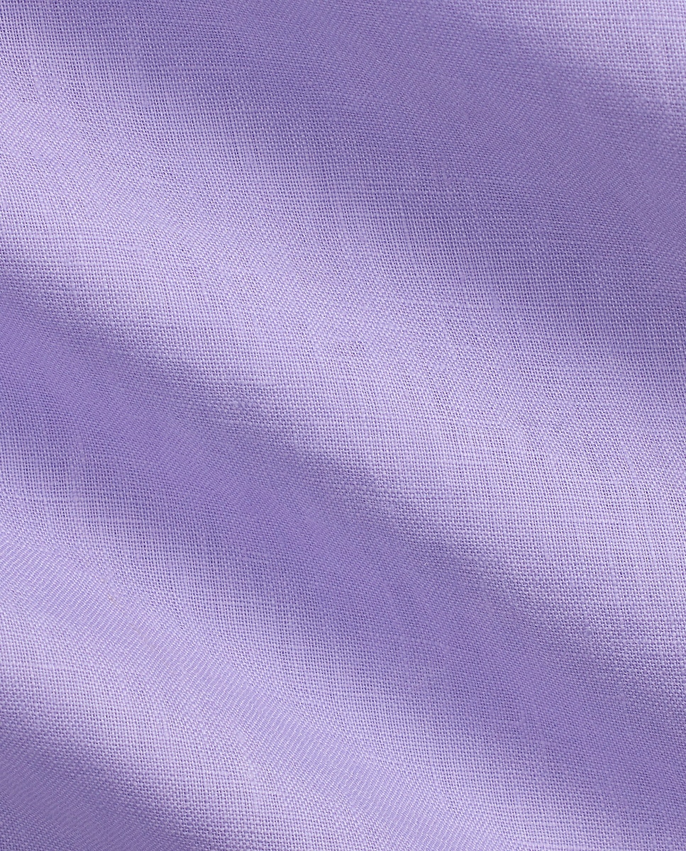 Camisa de Linho Custom fit Lilás-5
