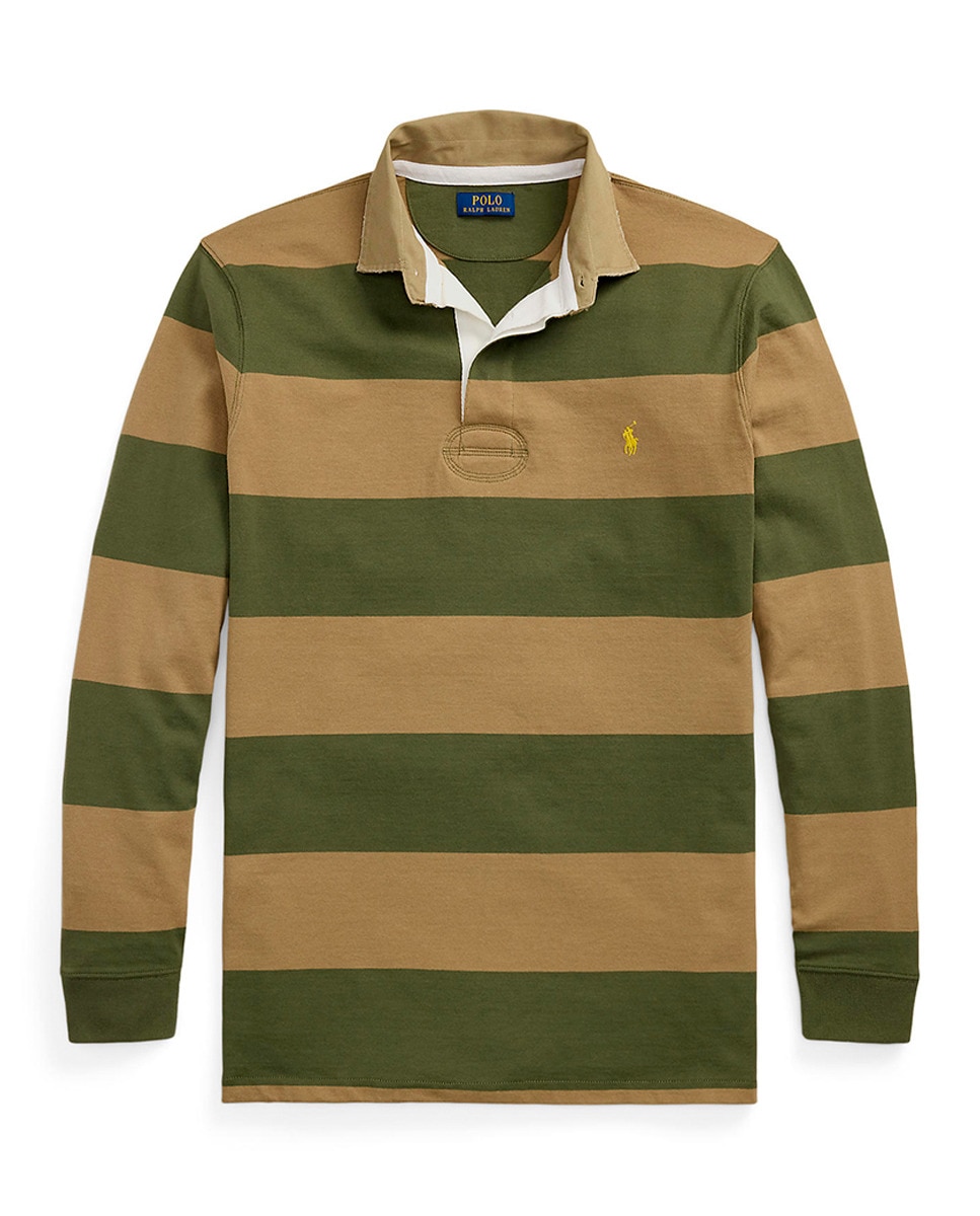 Polo de Rugby Regular Fit de Algodão Multicolor-5