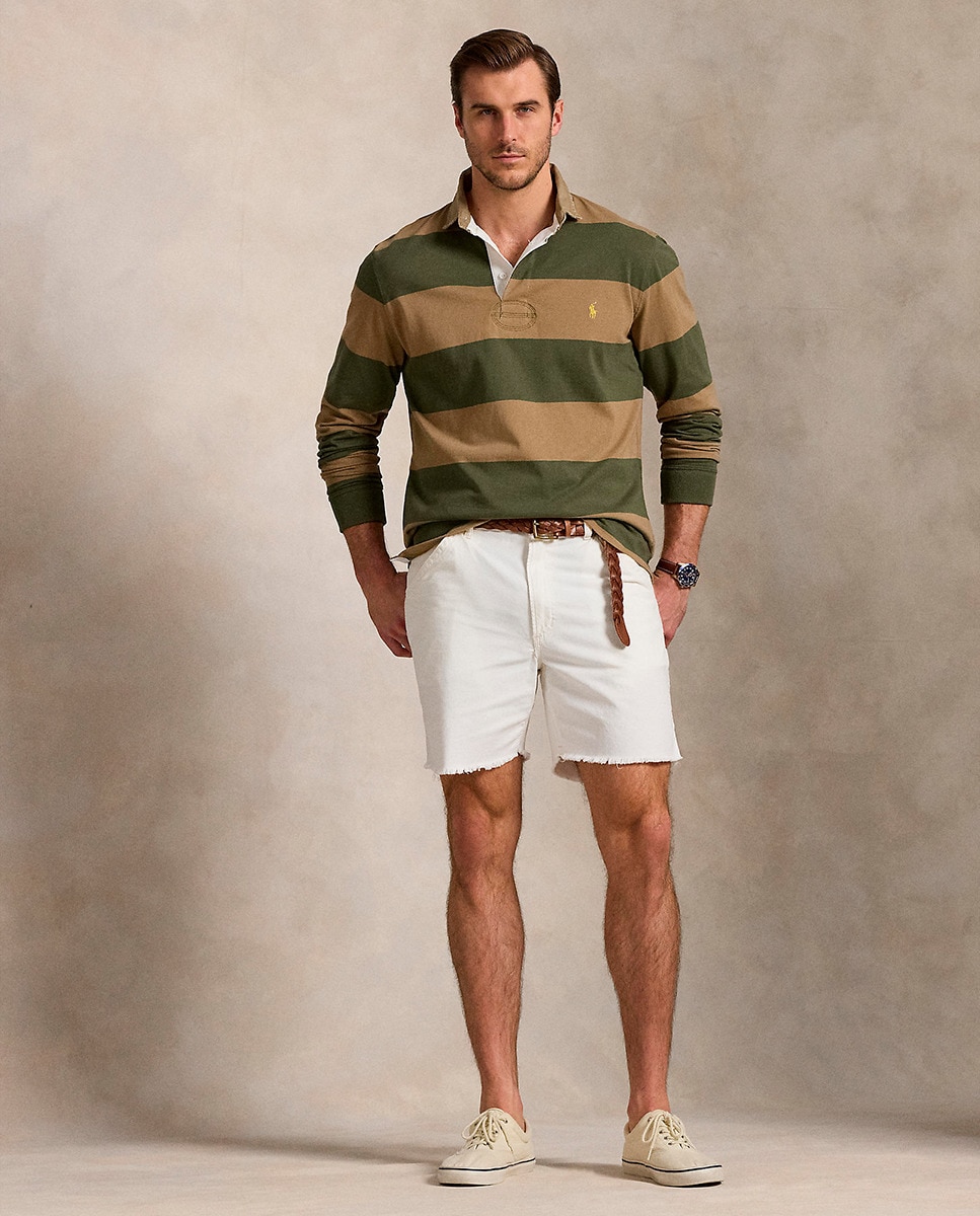 Polo de Rugby Regular Fit de Algodão Multicolor-6
