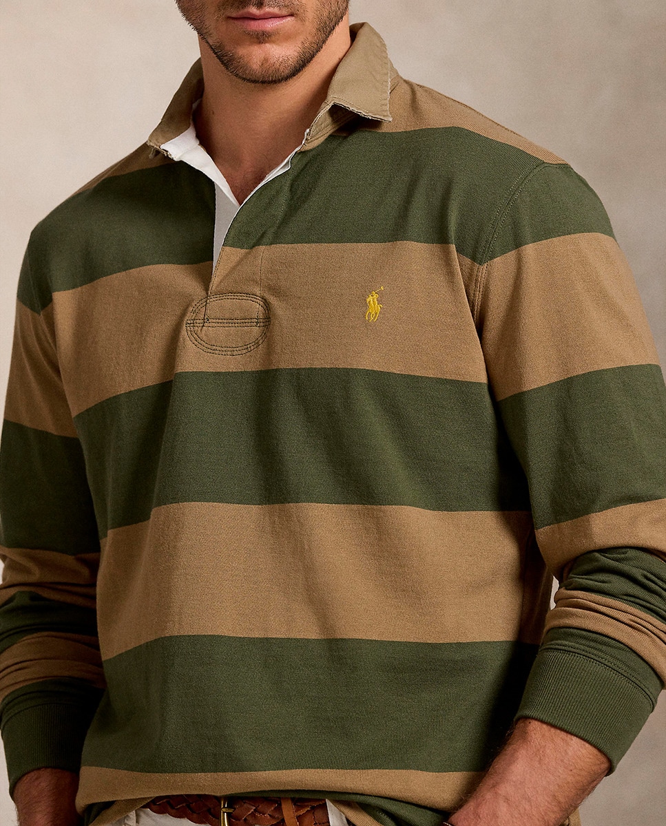 Polo de Rugby Regular Fit de Algodão Multicolor-4