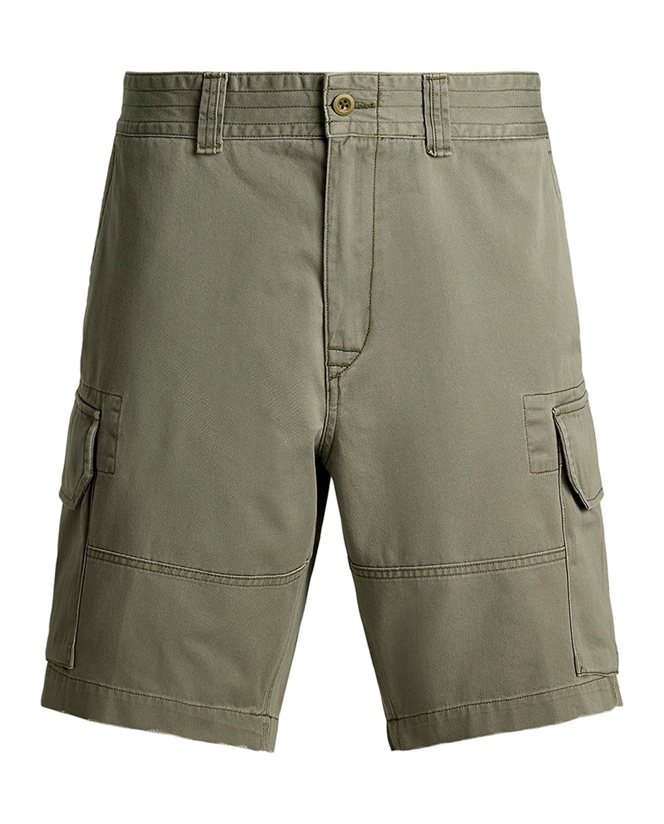 Calções Cargo Relaxed Fit Tamanhos Grandes Verde pardo-6