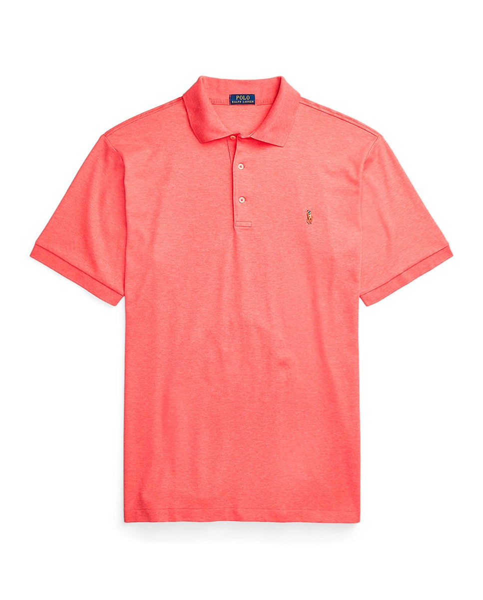 Polo Classic Fit de Algodão Tamanhos Grandes Coral-5