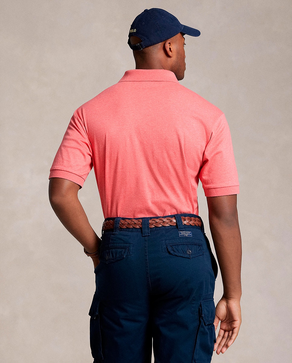 Polo Classic Fit de Algodão Tamanhos Grandes Coral-3