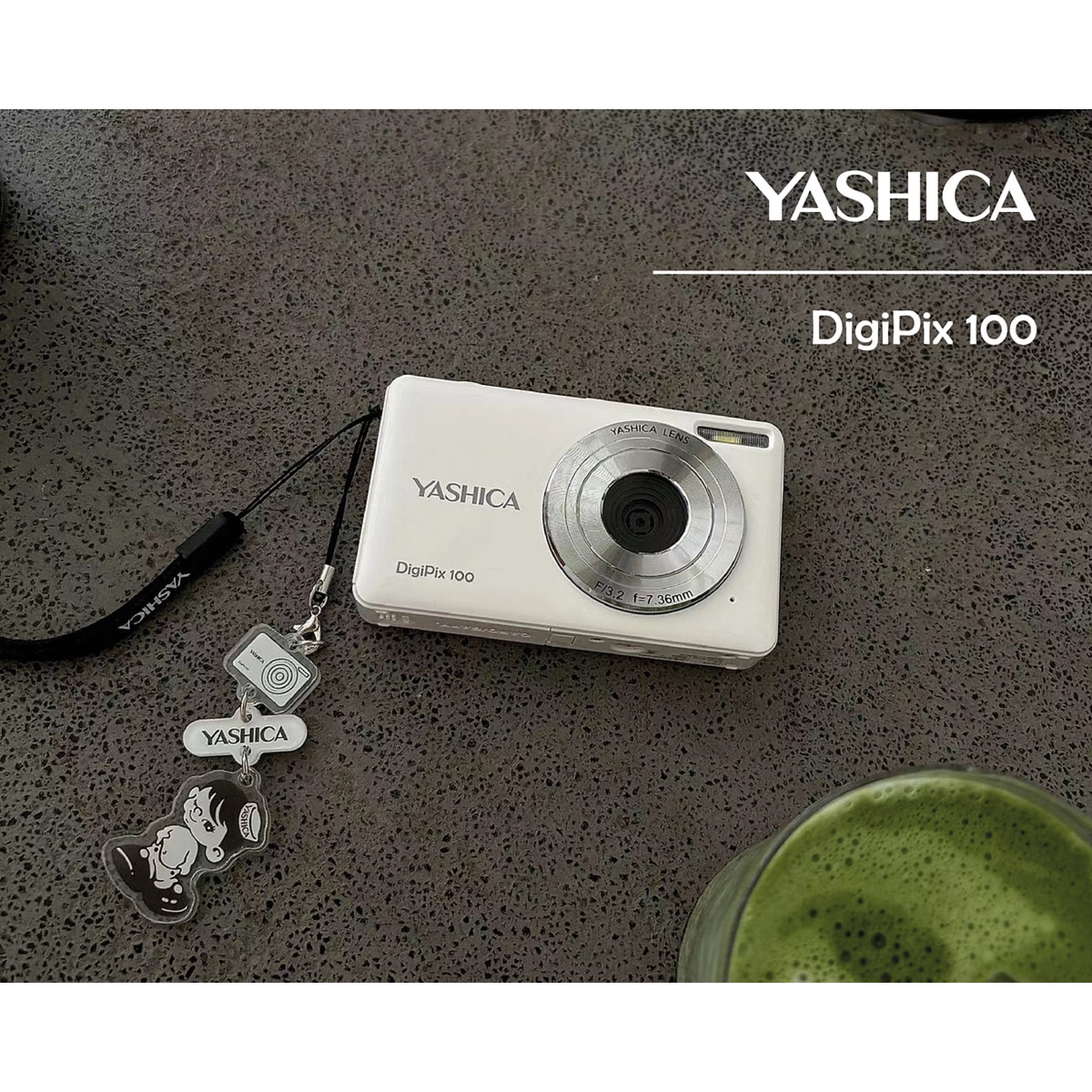 Cámara compacta Yashica DigiPix 100 de 5MP Blanco-4