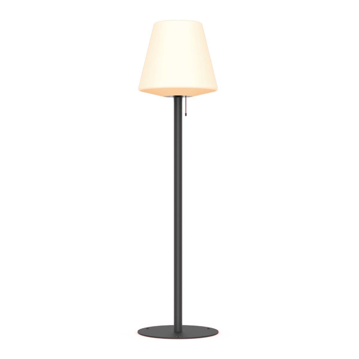 Lámpara de Pie Solar Híbrida CCT 187 cm 600 lm Negro / Blanco-2