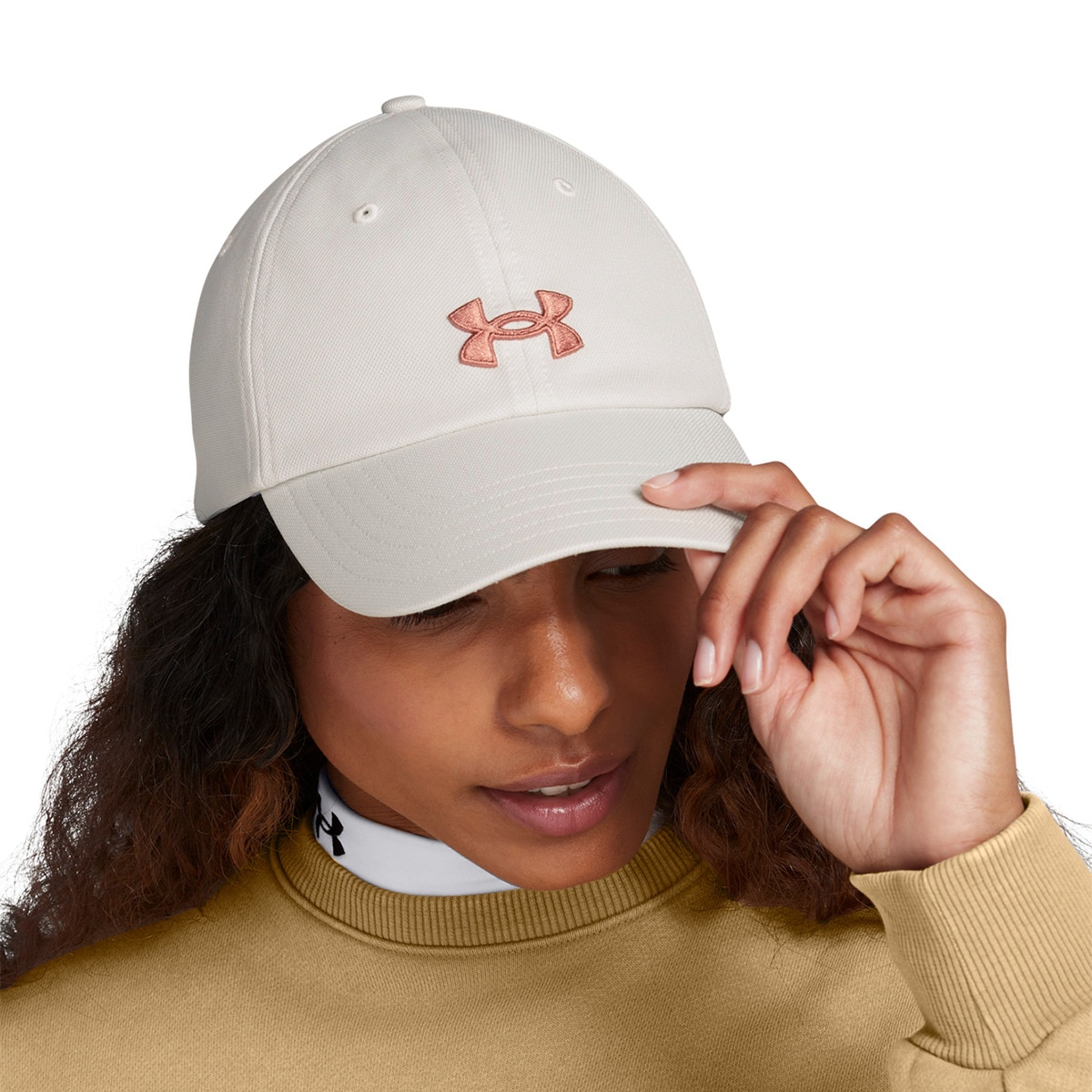 Boné de Mulher UA Blitzing Adj Branco-3