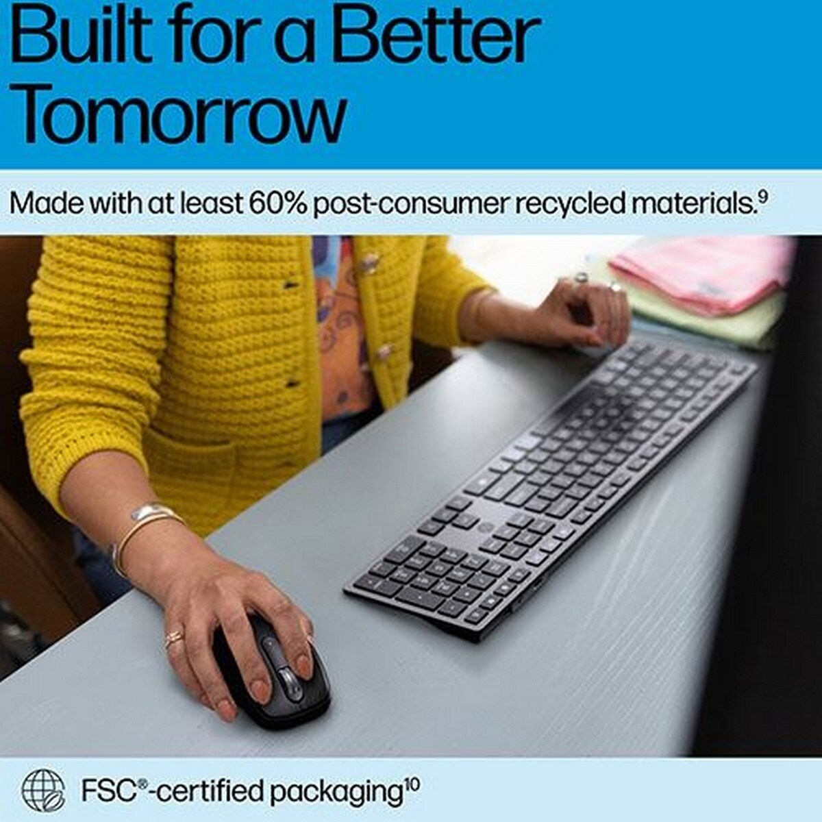 Teclado + Rato HP 720 Dual Mode - Preto 7