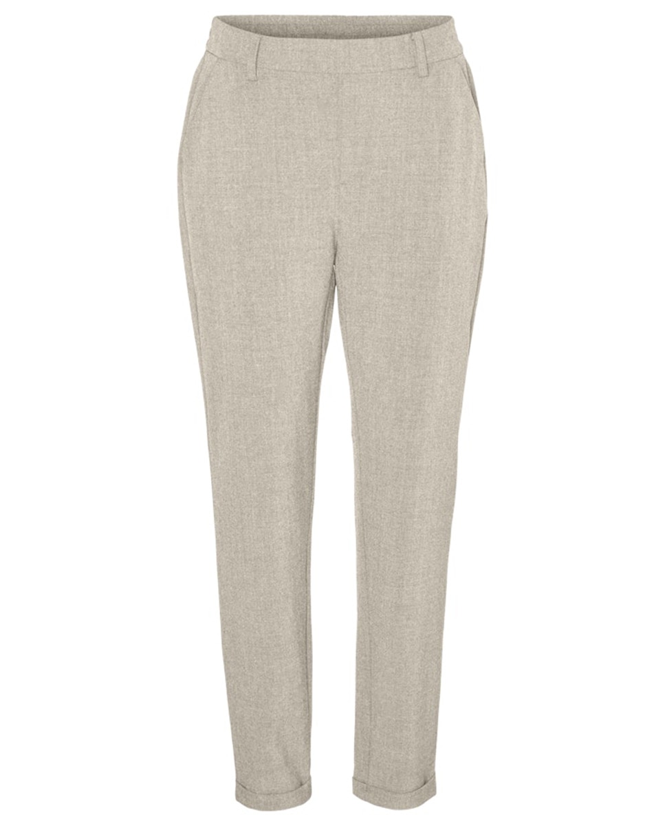 Calças Formais com Cintura Elástica Branco-gelo-1