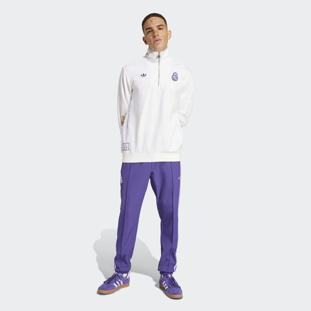 Sweatshirt de Homem Terrance Icons del Real Madrid Branco-4