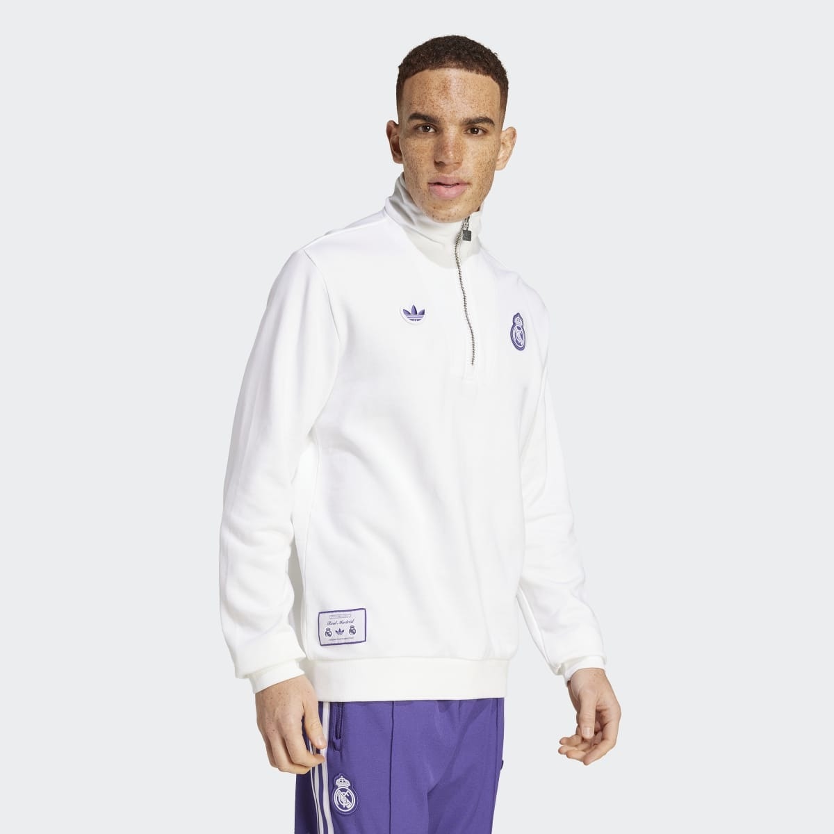 Sweatshirt de Homem Terrance Icons del Real Madrid Branco-3