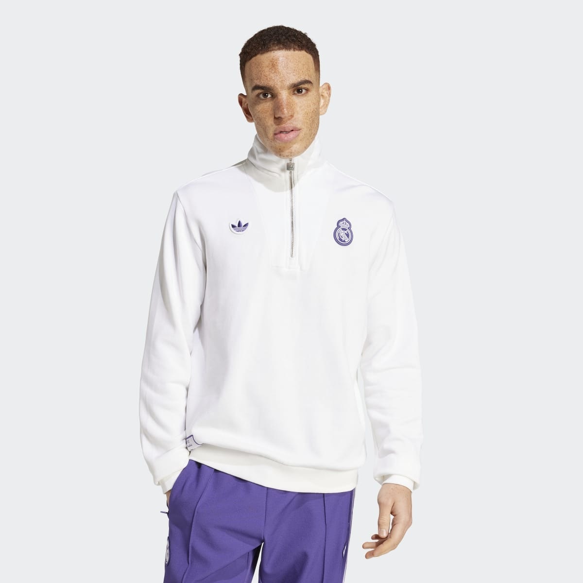 Sweatshirt de Homem Terrance Icons del Real Madrid Branco-1