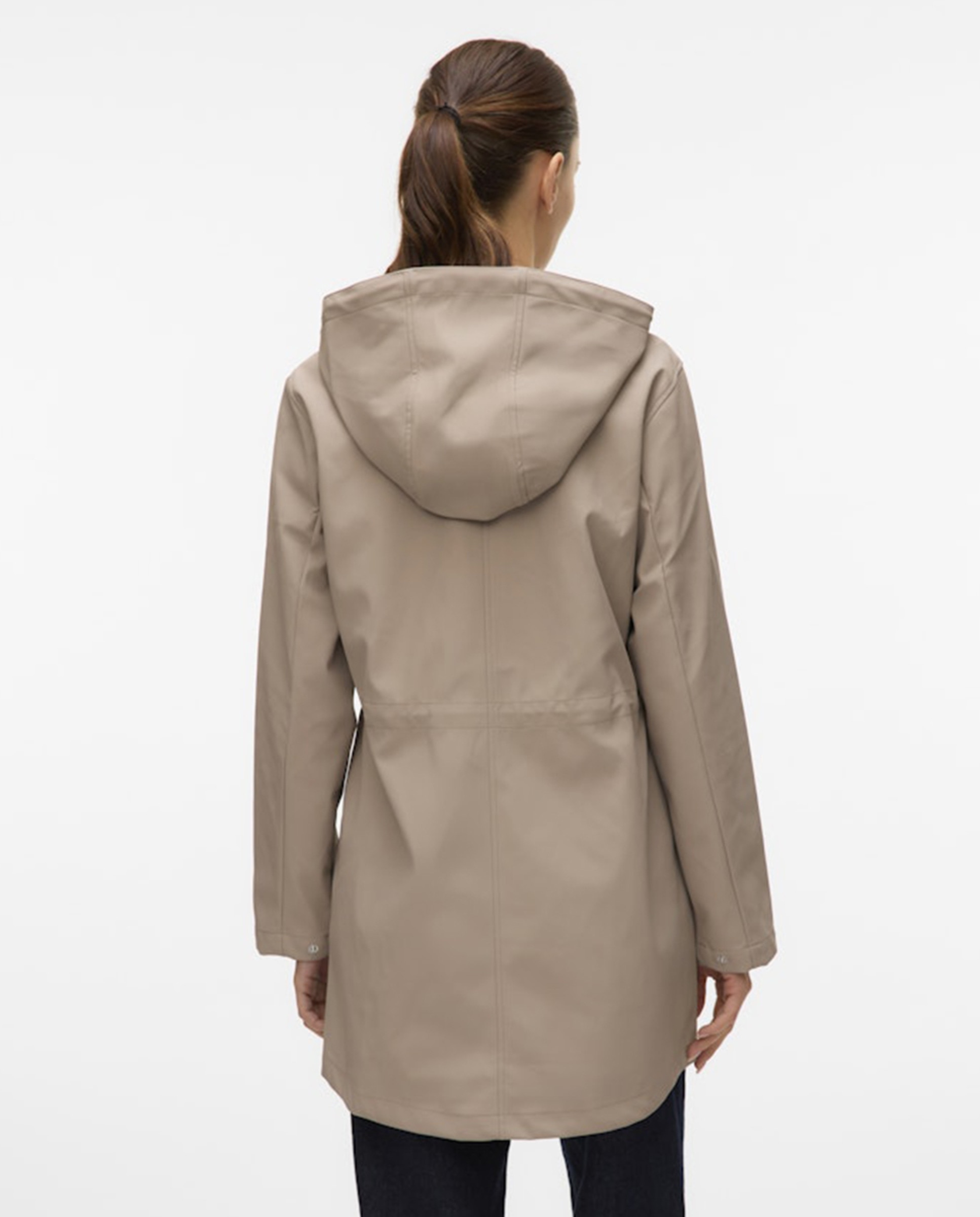 Impermeável de manga comprida com capuz Branco-gelo-2