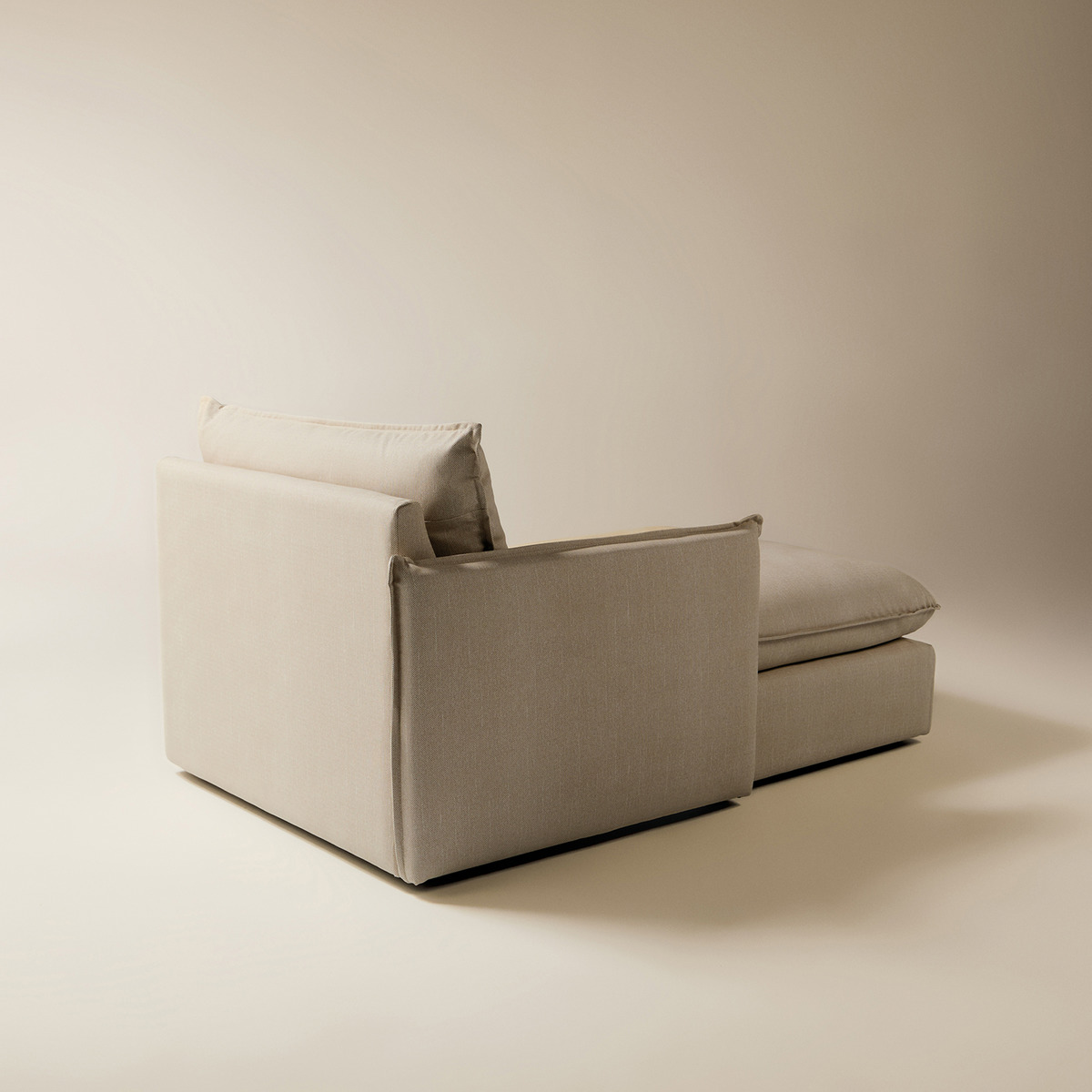 Módulo de Chaise Longue Esquerda com Tecido Impermeável para Sofá de Jardim Miami Bege-4