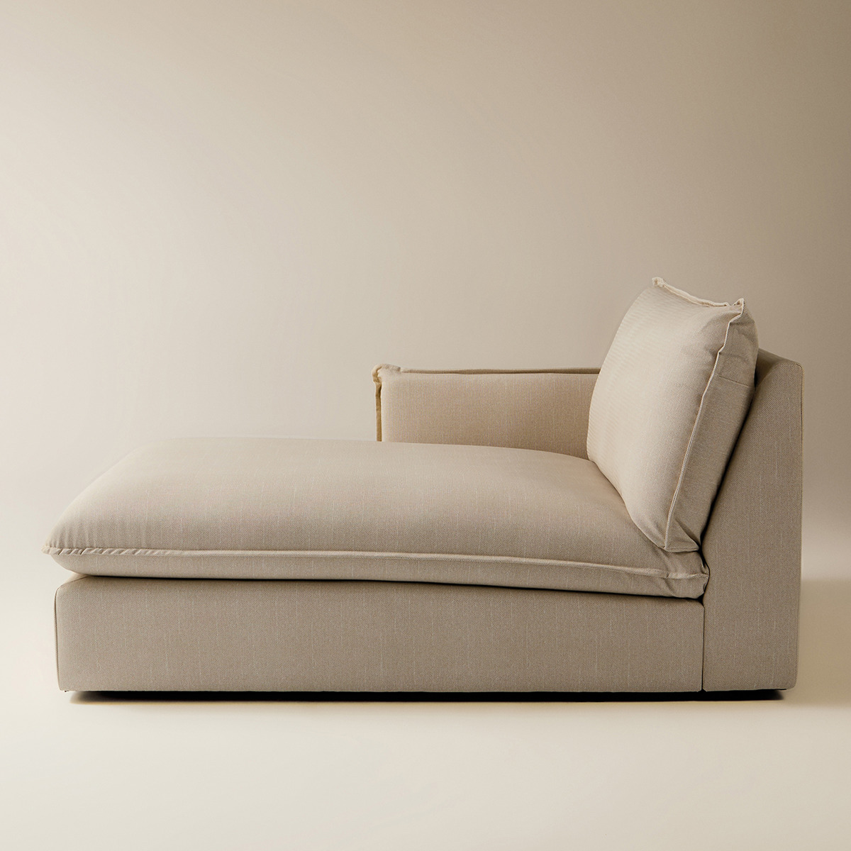 Módulo de Chaise Longue Esquerda com Tecido Impermeável para Sofá de Jardim Miami Bege-2