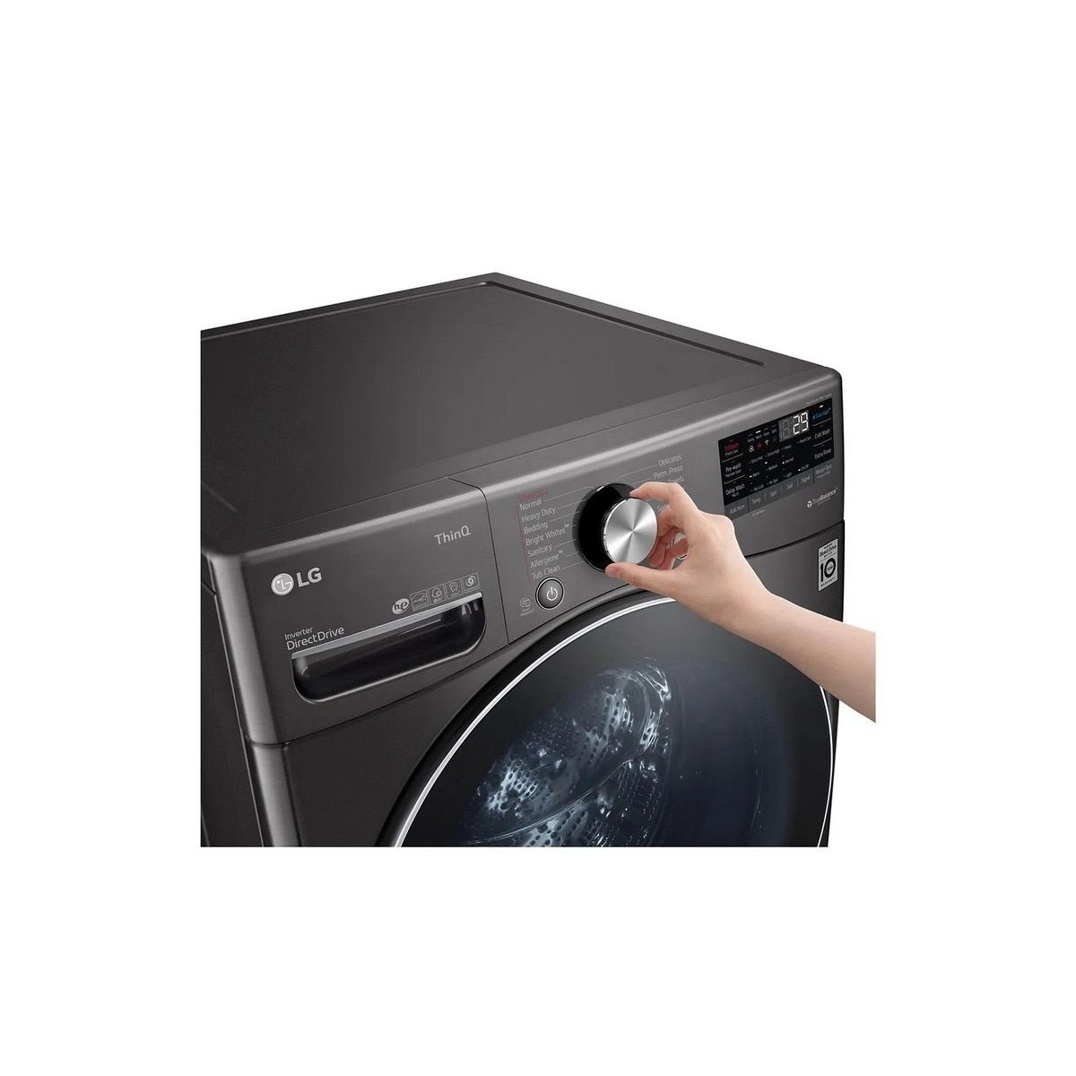 Máquina de Lavar Roupa LG F0P3CYV2E, AI DD™, TurboWash 360? e Vapor Steam™, de 20 Kg e de 1000 rpm - Black Steel 5
