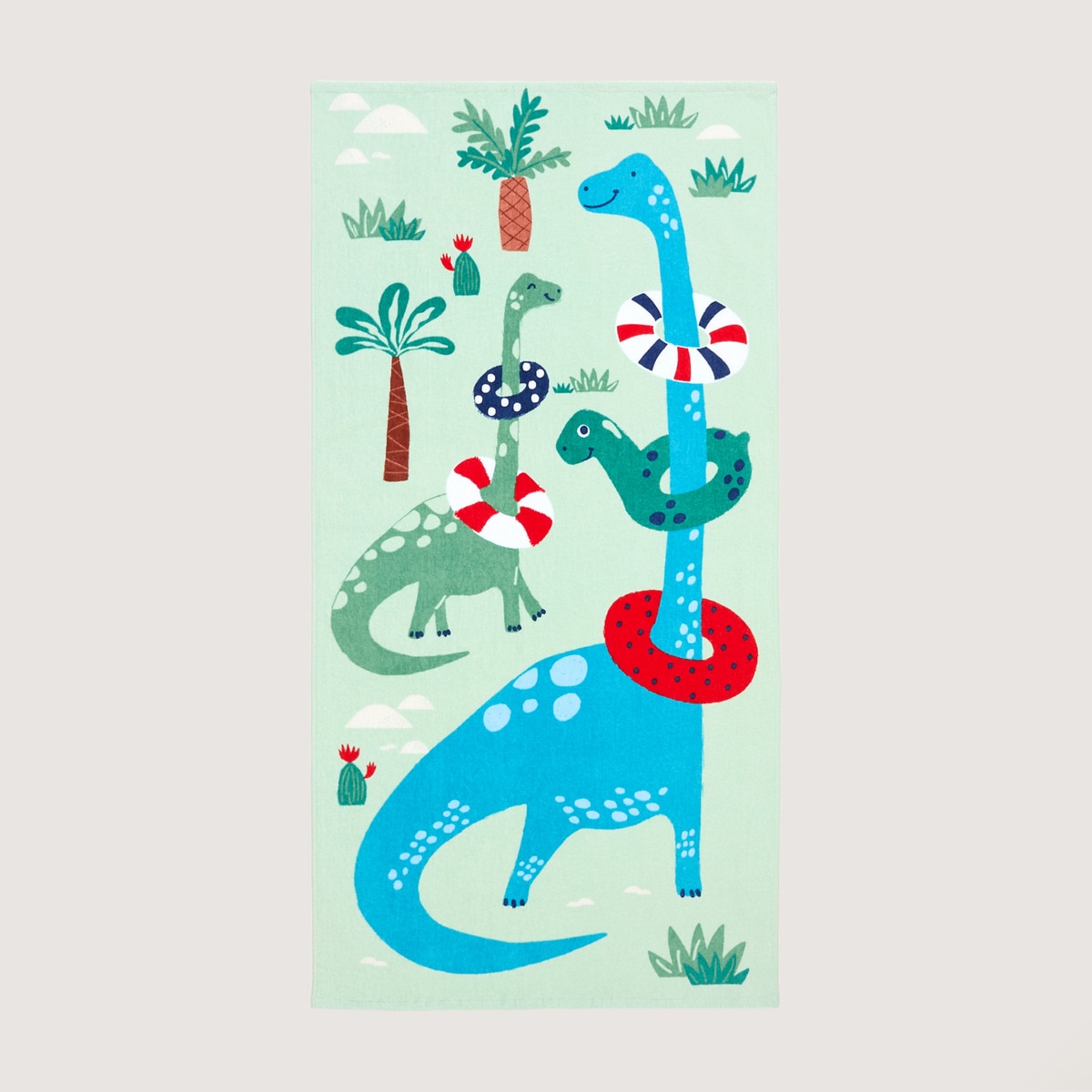 Toalla de playa infantil Dinos Basics El Corte Inglés Multicolor-1