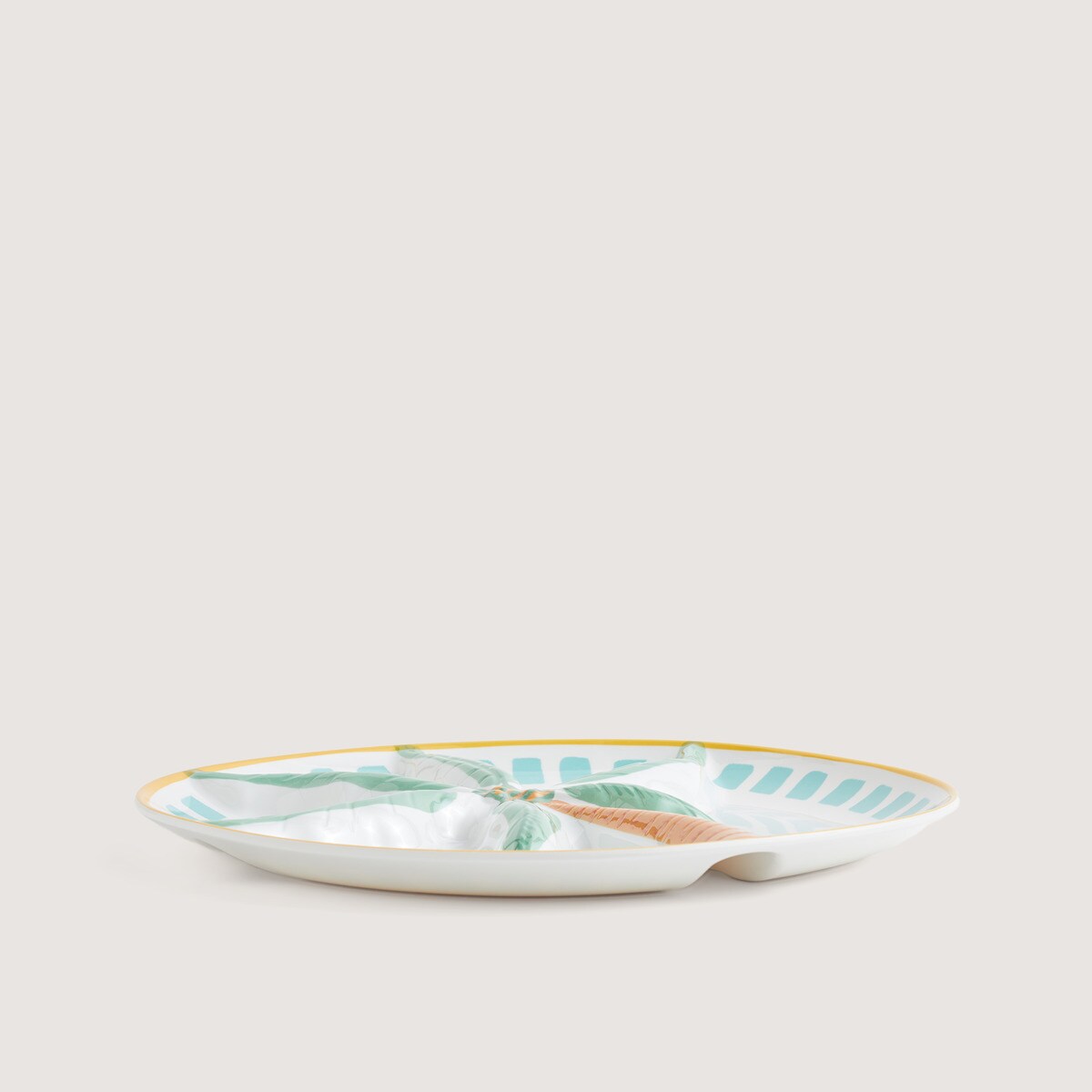 Fuente redonda de melamina Tropical Basics El Corte Inglés Multicolor-2