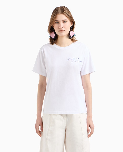 Imagen 0 de Camiseta de mujer regular fit con logo bordado