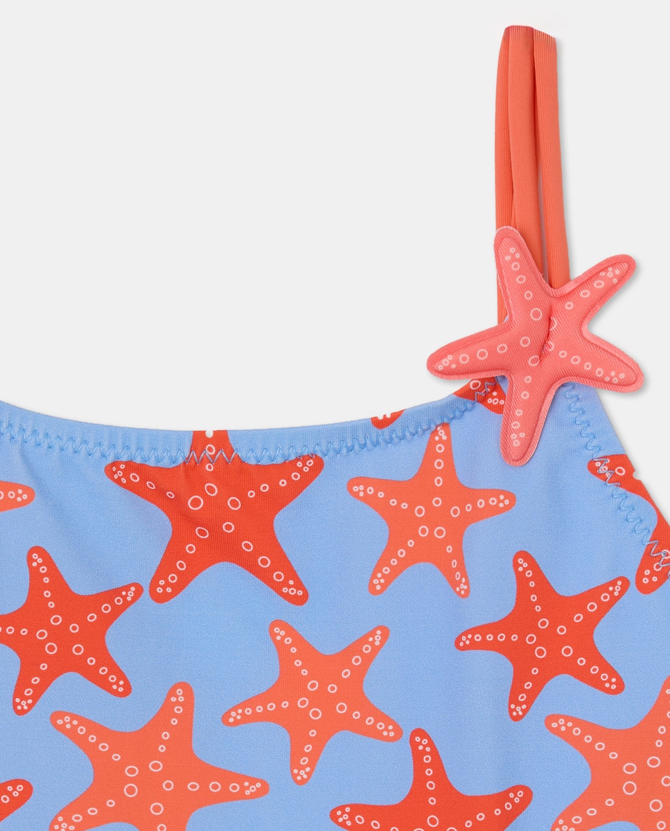 Fato de Banho com Estrelas do Mar Azul-5