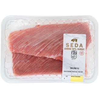 secreto extra de cerdo 50% Duroc peso aproximado bandeja 450 g - Seda