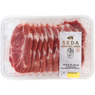 filetes de aguja extra de cerdo 50% Duroc peso aproximado bandeja 500 g - Seda