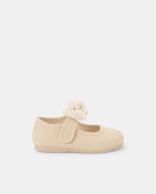Imagem 0 de Sapatos de Presilha de Lona de Bebé com Laço
