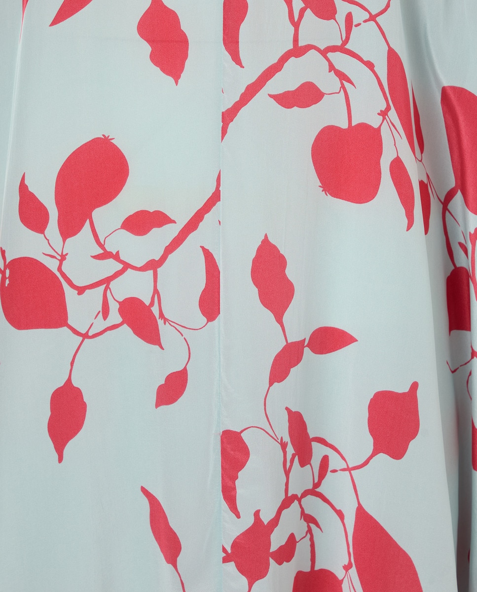 Kaftan com Estampado Bicolor Celeste-5