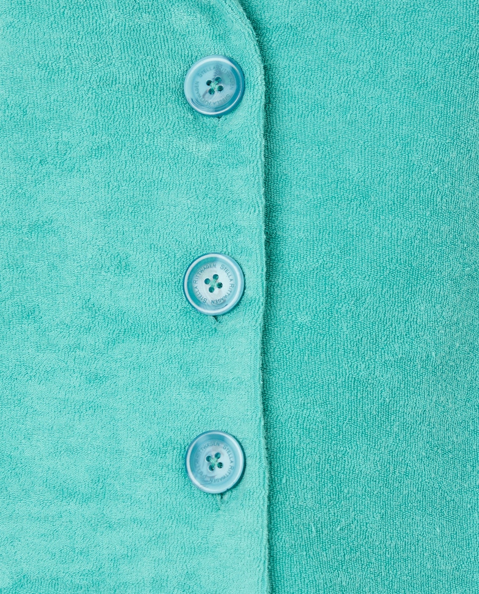 Conjunto de Toalha com Franjas Azul-6