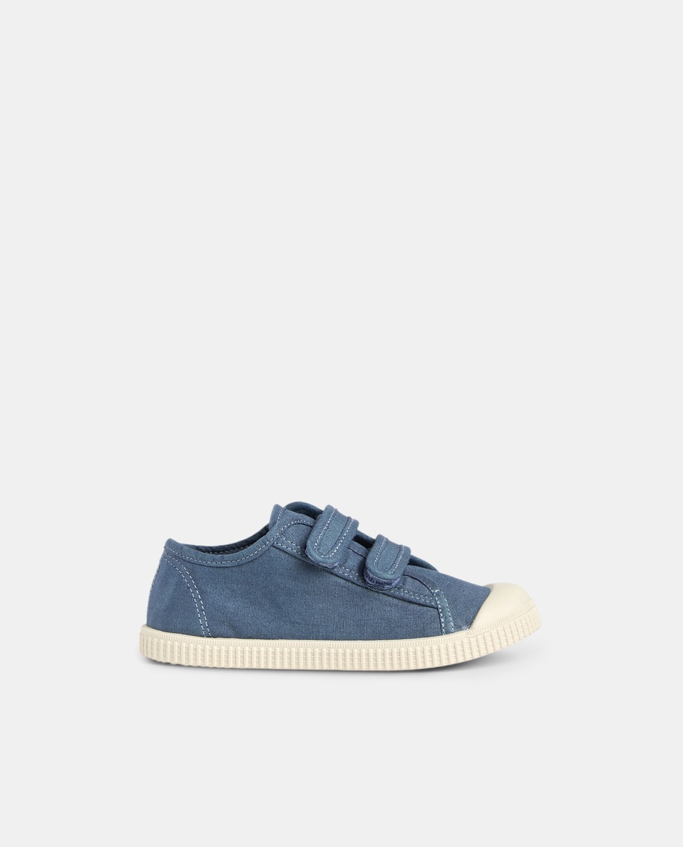 Lona infantil cierre velcro efecto lavado Azul marino-1