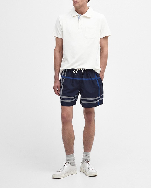 Imagen 0 de Bañador cuadros oversize con logo de hombre.