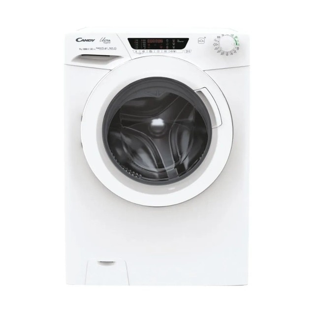 Imagem 0 de Máquina de Lavar Roupa Candy HE 1294TWM6/1-S Ultra Higiene, Carga Frontal de 9 Kg e de 1200 rpm - Branco