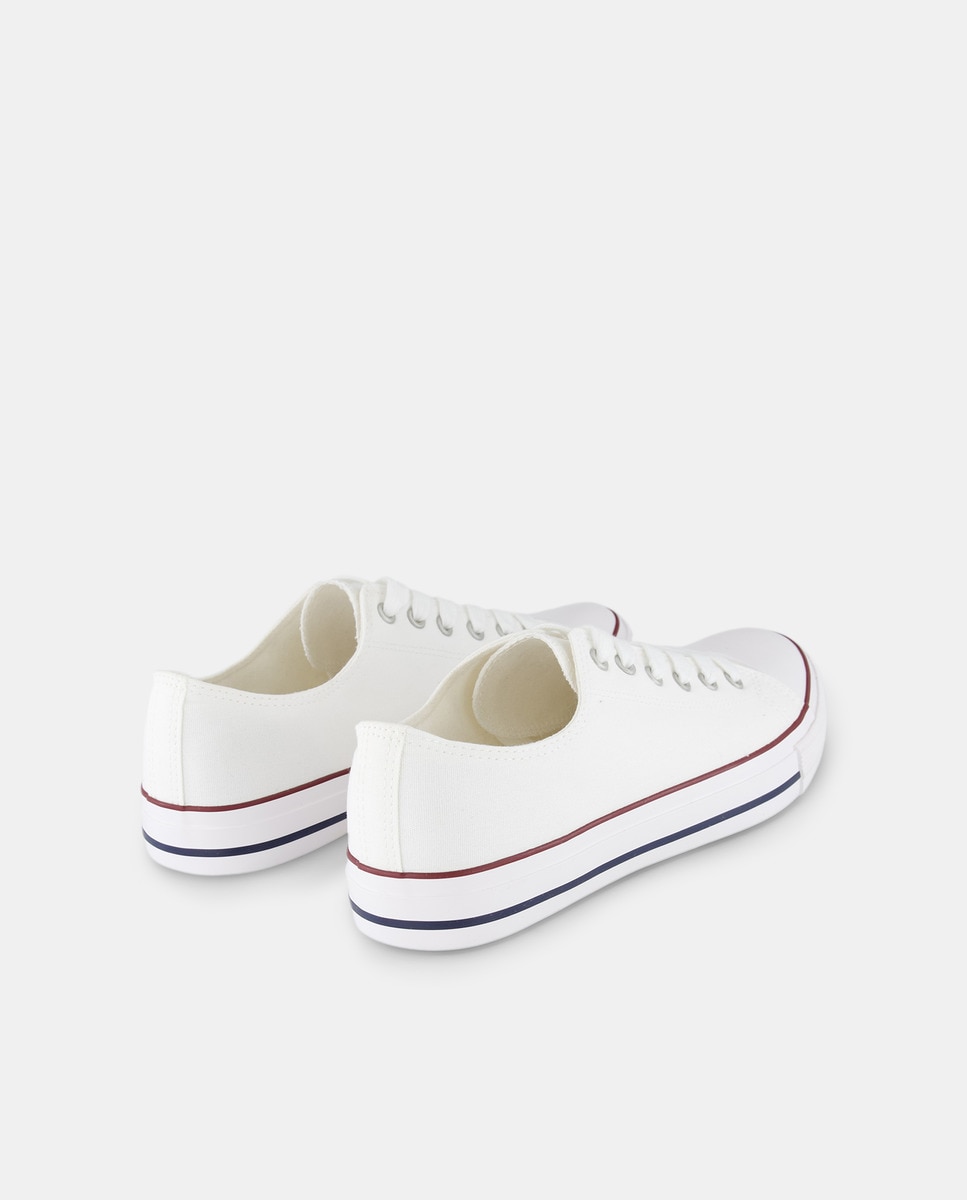 Lona cordones con piso de goma Blanco-3