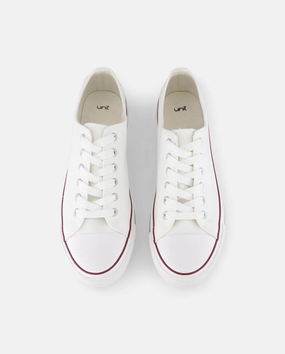 Lona cordones con piso de goma Blanco-4