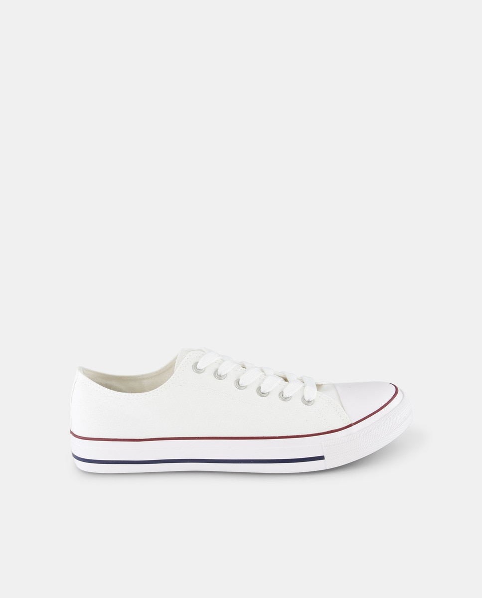 Lona cordones con piso de goma Blanco-1