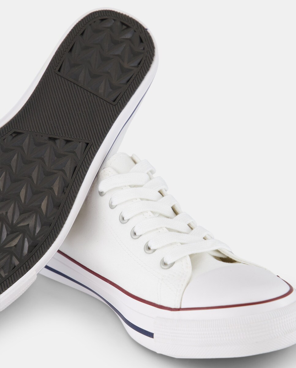 Lona cordones con piso de goma Blanco-5