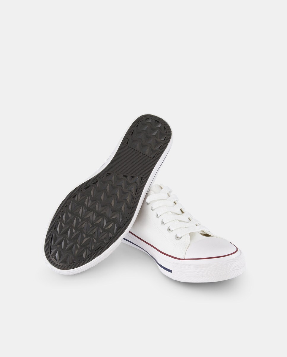 Lona cordones con piso de goma Blanco-2