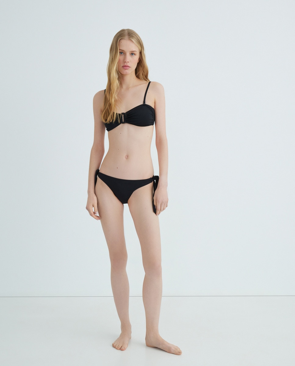 Top de baño bandeau Negro-1