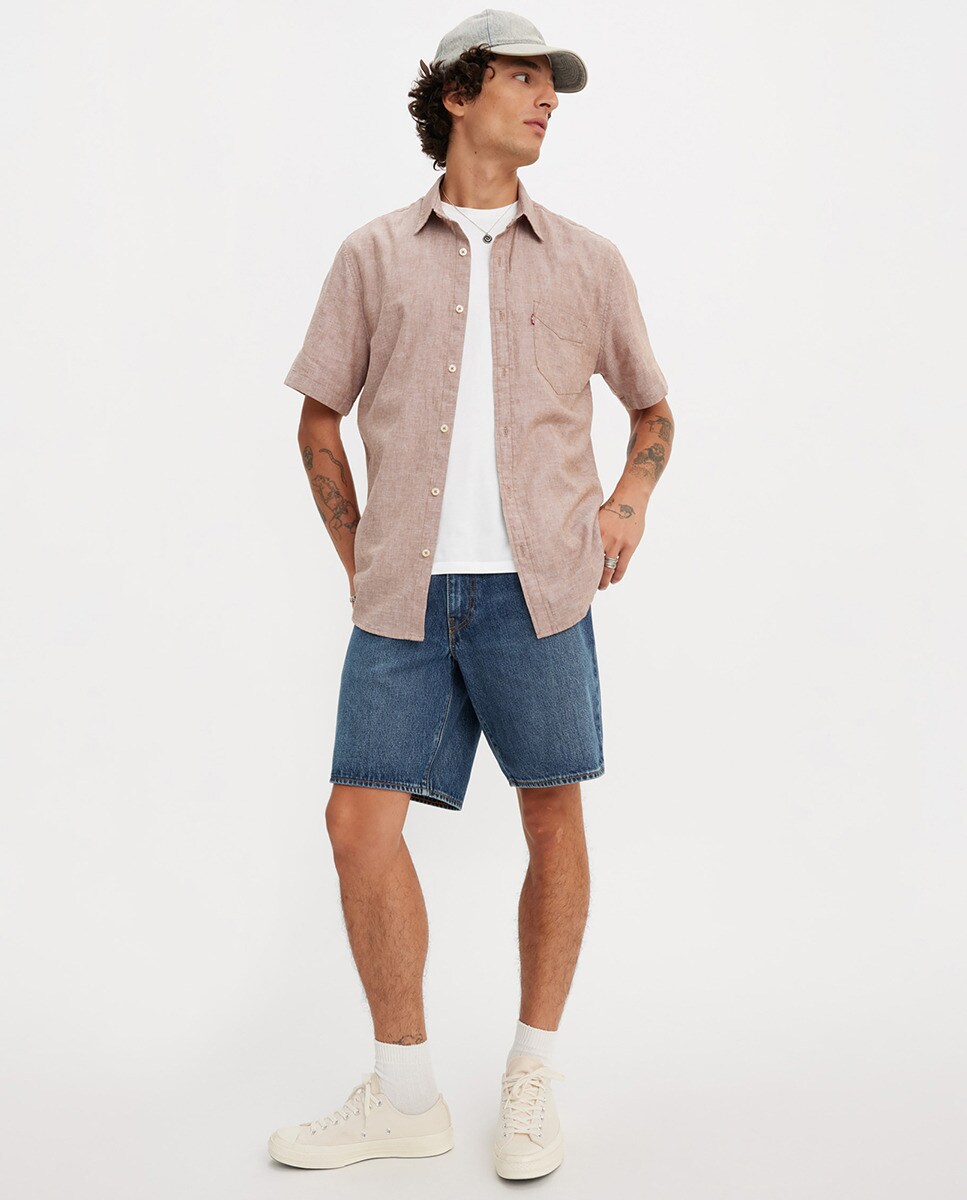 Bermudas de Ganga 468 Loose™ de Algodão Azul-marinho-1