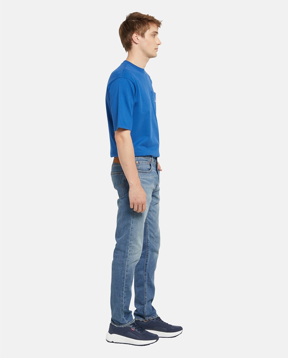 Jeans 502™ Taper com Toque de Linho Azul-4