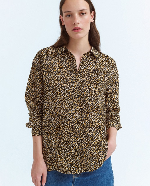 Imagem 0 de Camisa com Manga Comprida e Animal Print