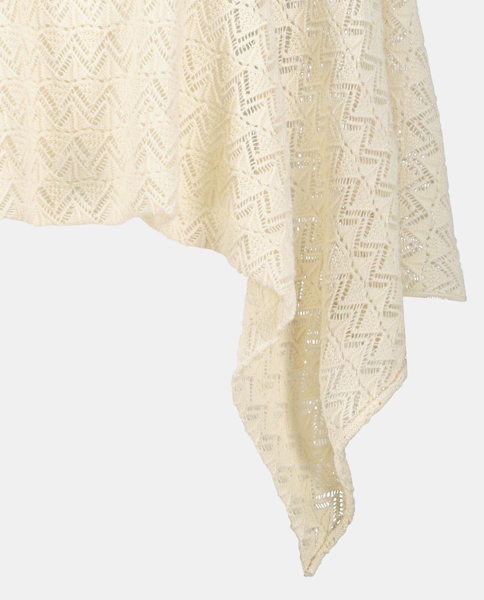 Poncho de Malha Liso 120 Cru-5