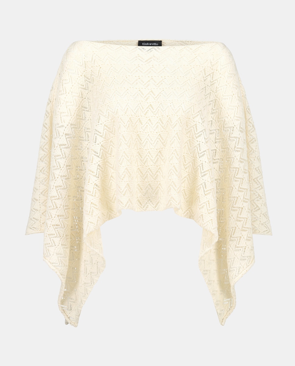 Poncho de Malha Liso 120 Cru-4