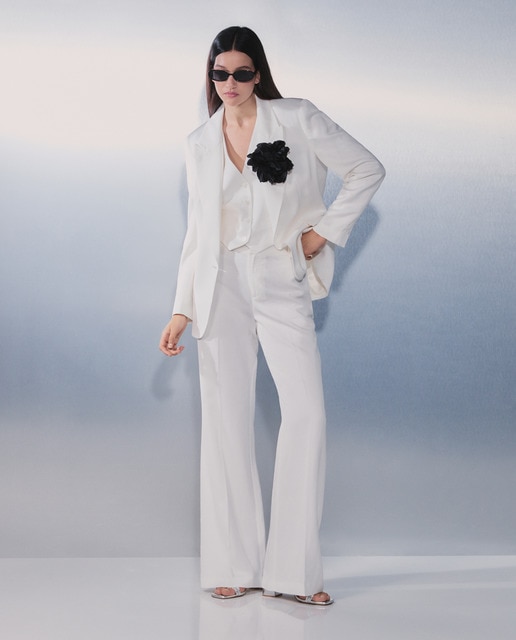 Blazer Blanco Blazer Mujer Primavera Verano 2021 Traje Chaqueta