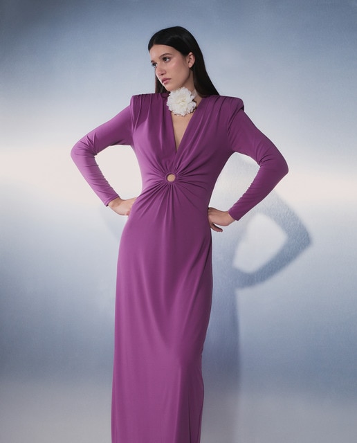 Imagem 0 de Vestido de Manga Comprida com Argola