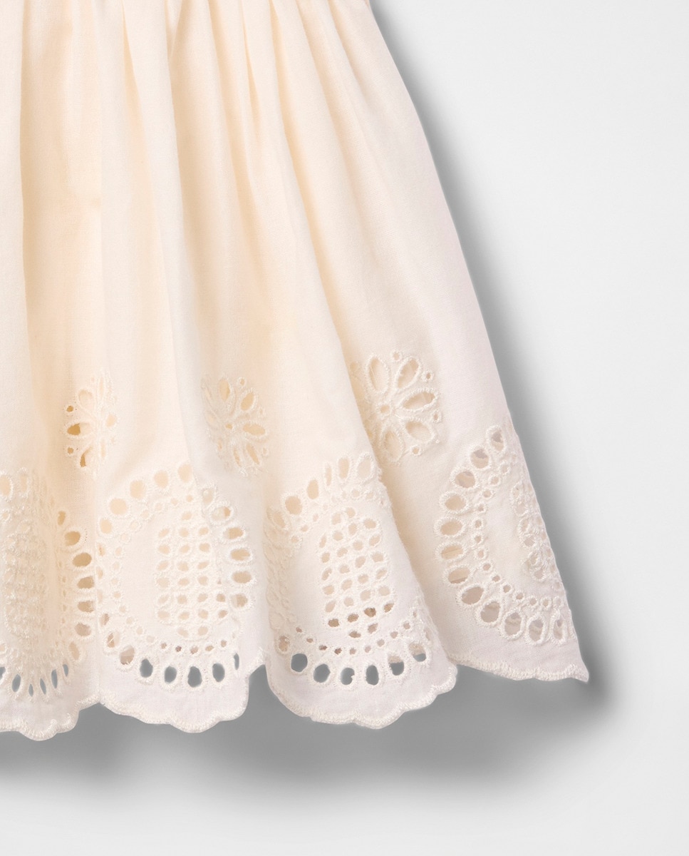 Babygrow de Top e Bombachas de Bebé com Gola Redonda Branco-6