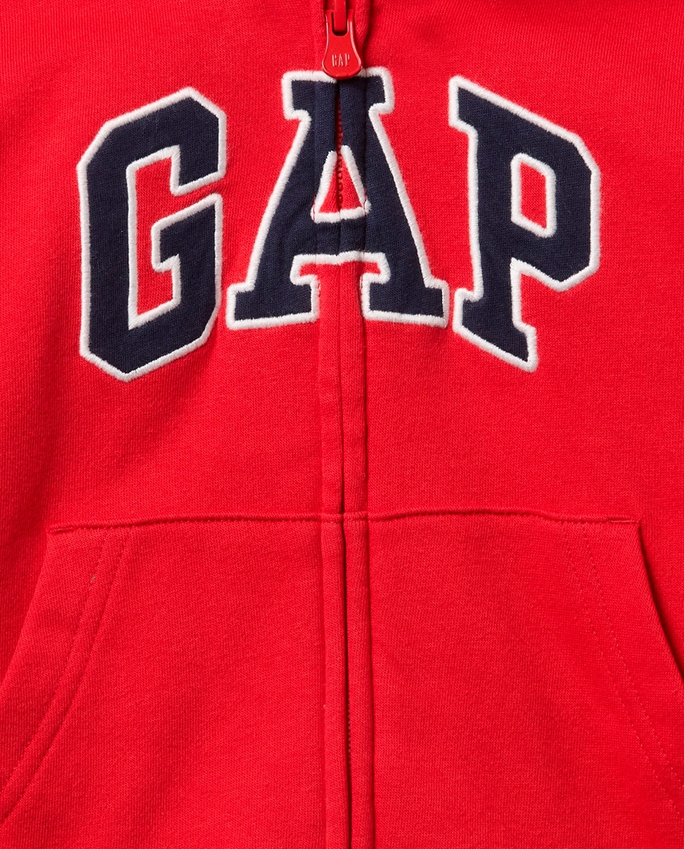 Sweatshirt com Capuz, Fecho de Correr com Logótipo e Bolsos Canguru Vermelho-6